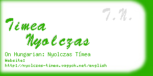 timea nyolczas business card
