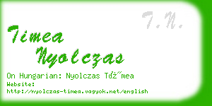 timea nyolczas business card